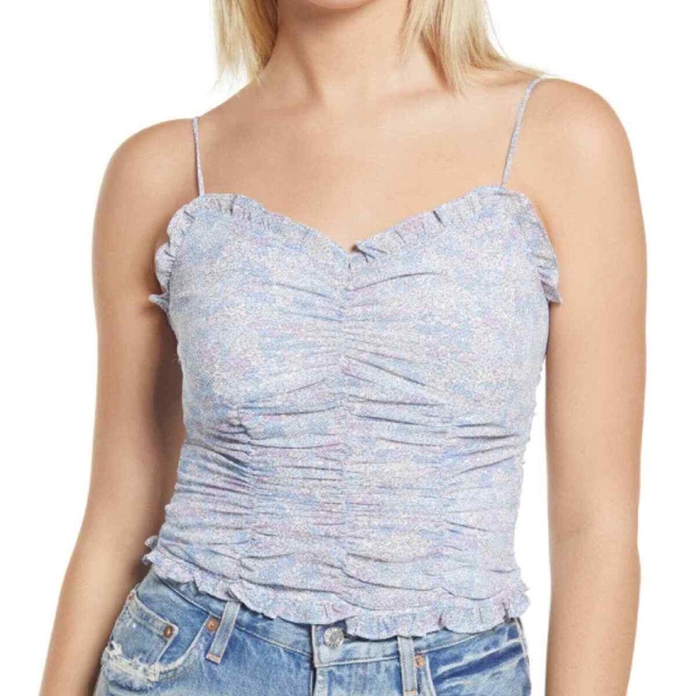 ASTR Blue Floral Top
